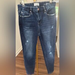 Nicole Miller Jeans Denim SOHO Distressed High-Rise Skinny NY Designer Size 4